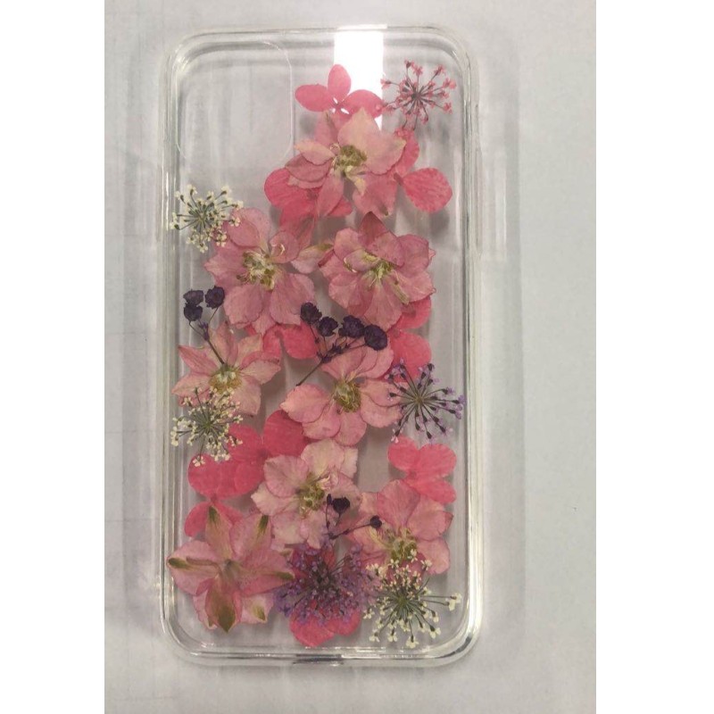 Kuivattu kukka Epoxy Phone Case, Glitter Epoxy Case