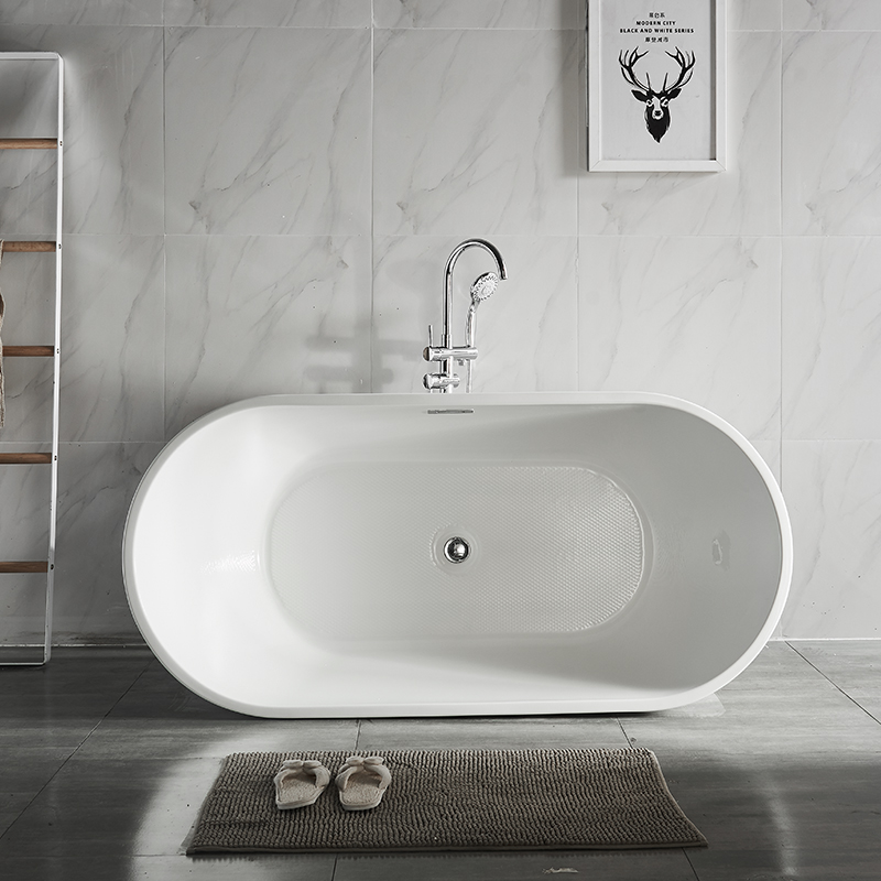 Moderni Valkoinen Kylpyhuone Kiinteä Surface Freestating Bathob Hotel Project- tai kotikäyttöön