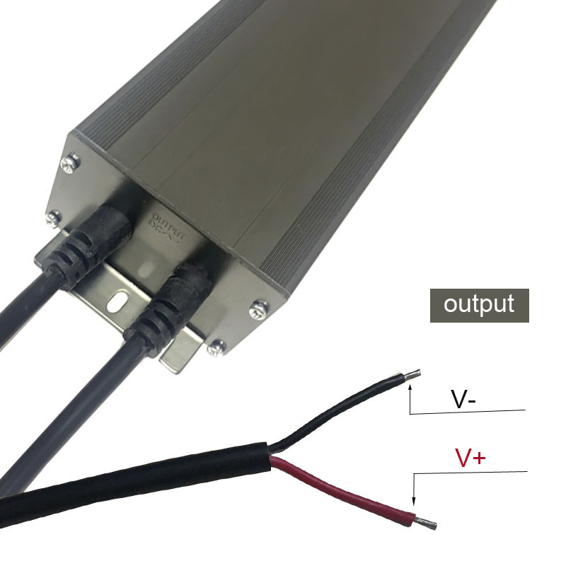 12v400w Zhongshan korkealaatuinen vakiojännite vedenpitävä musta harmaa alumiinikuoren kuljettaja