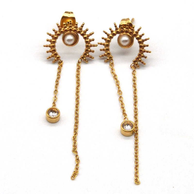 Pyöreät korvakorut, tupsut, nauhat tyhjiöpinnoitetut riipukset, ketjut, riipukset, söpöt korvakorut, korut Kiina Ruifanbao korujen jalostustehdas