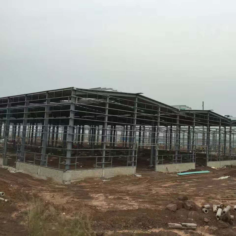 Vienti Eurooppaan Steel Structure Warehouse Buildings Fabrication 100+-maissa