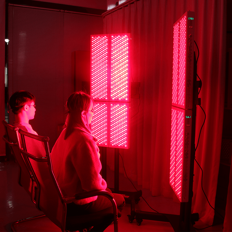 Kotona Kaksi ihmistä punaista valohoitoa 660nm 850nm - Lähi-infrapunavalohoitolaite PDA Red Therapy Light -valmistaja