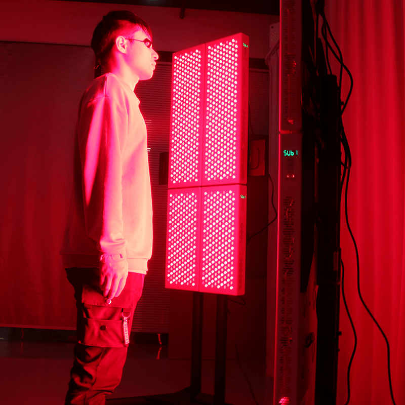 Kotona Kaksi ihmistä punaista valohoitoa 660nm 850nm - Lähi-infrapunavalohoitolaite PDA Red Therapy Light -valmistaja