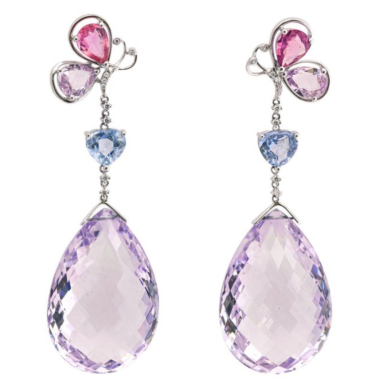 925 sterlinghopeaa perhonen riipus korvakorut kynsien asettaminen käsityötaito Kiina Ruifanbao korujen jalostustehdas