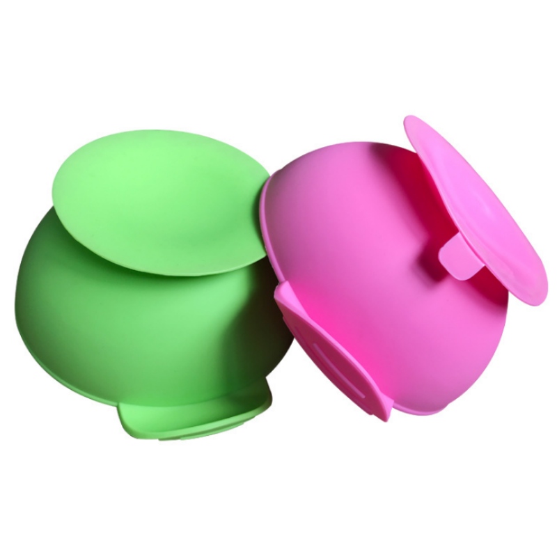 Silikoni integroitu soikea hymiö kilpi Silikoni Baby Bib lasten hymykilpi