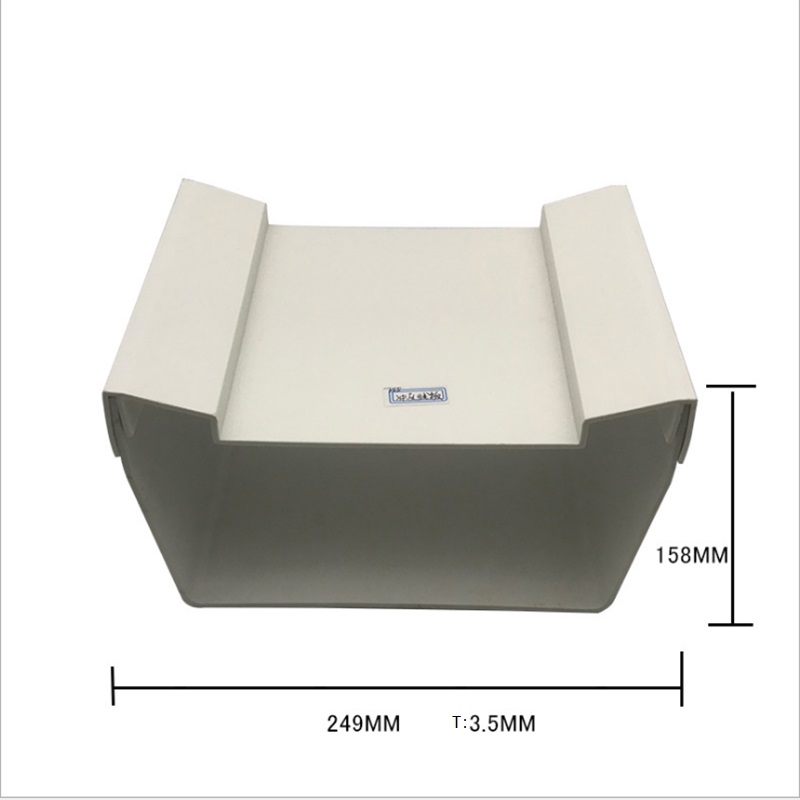 Muodollinen PVC:n muoviprofiili, suulakepuristusputki, neliöputki vesipiillojen kaukaloon PVC muovisia vesiverhojen reunoja varten