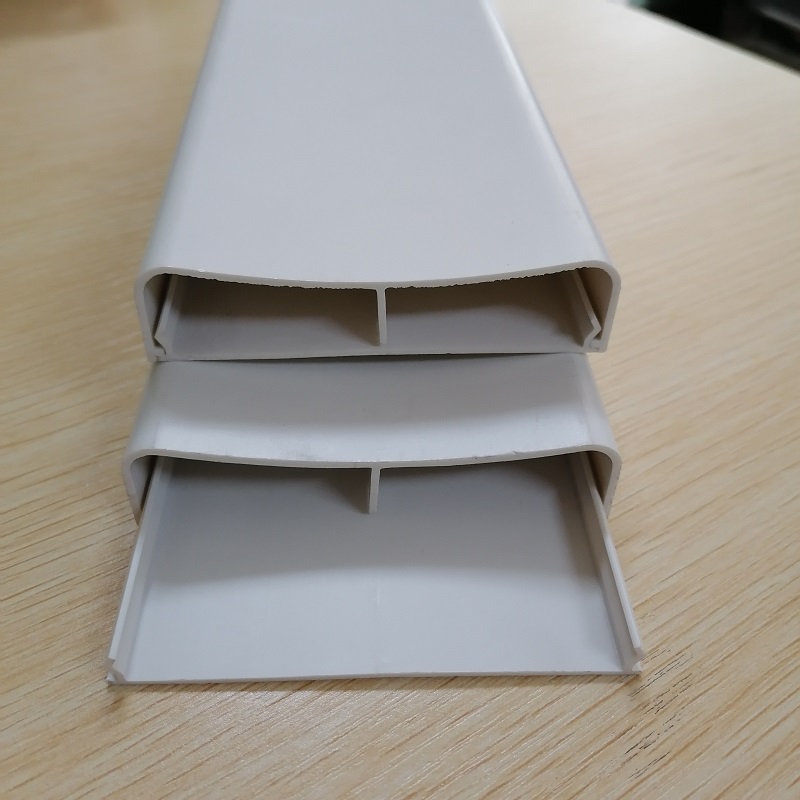 PVC-johtosuoja 2-kanavaisten kaapelien hallintakanava PVC-kaapelien peitevoide Raceway