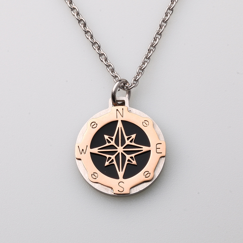 Italialaistyyliset ruostumattomasta teräksestä valmistetut korut peräsin tuuliankkuri riipus miesten kaulakoru Kiinassa