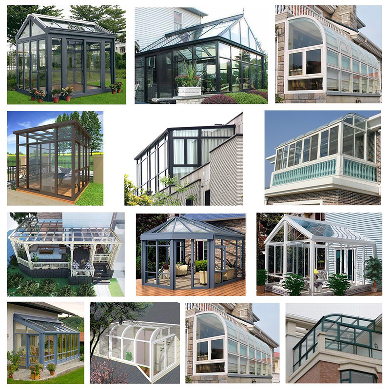 Monifunktionaaliset Sunshade Balcony Patio Sunroom Insulated Room/Balcony Glass Room Professional Aluminum Sunroom Flat Winter Greenhouse Laminoidut Glass Aluminium Sunhuoneet New Design Room Sun House Insulated Glass Wind Proto Aluminum...