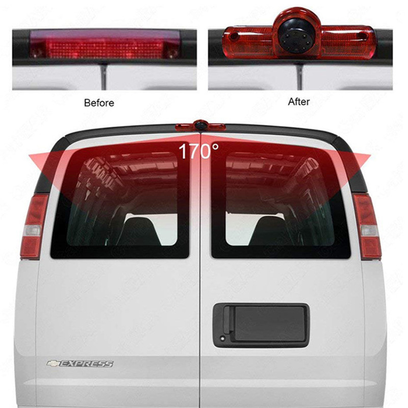 HD Night Vision Watersafe 3rd Brake Light Camera for GM Express Chevy Savana cargo VAN Camera