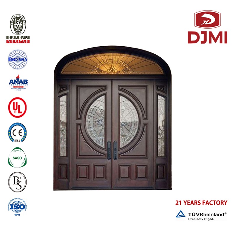 Mukautettu kiinteä ovi Lato Door Wood New Featss High Quality Main Main Solid Interior Doors Woods Woods Wood Chinese Factory Glass Design Artistic Sliding Black Frame Wood