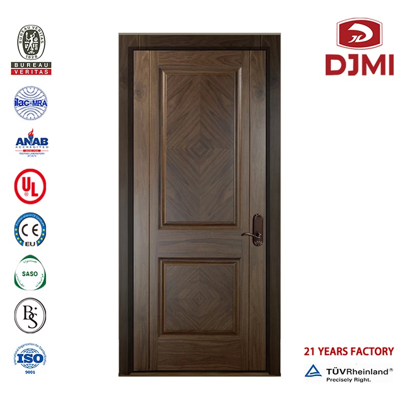 Halvat sisä- ja puuportit Kiinteä Wood Flush Door Glass Customited Designs Exterior Doors Interior Glass Wood Doubl Door Uudet asetukset Puupaneeli Lasi Lisää kiinteä Wood Door