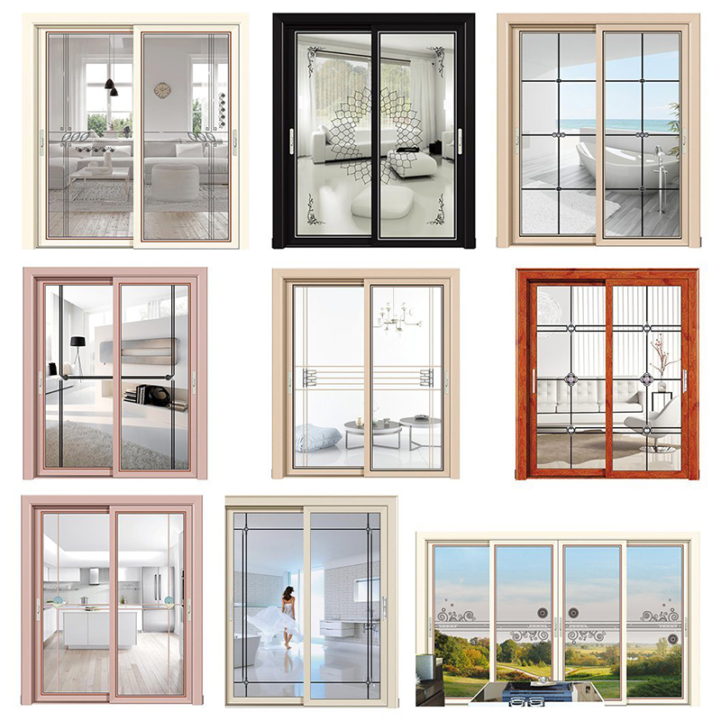 Glass Aluminium Slium Door Professional Sliing Door Limit Switch American Factory Outly Outlight Aluminum Doors and Windows New Design Commercial Swing Aluminium Sliding Door with Wooden Grain Color Factory Ourtium Aluminum Doors and Win...