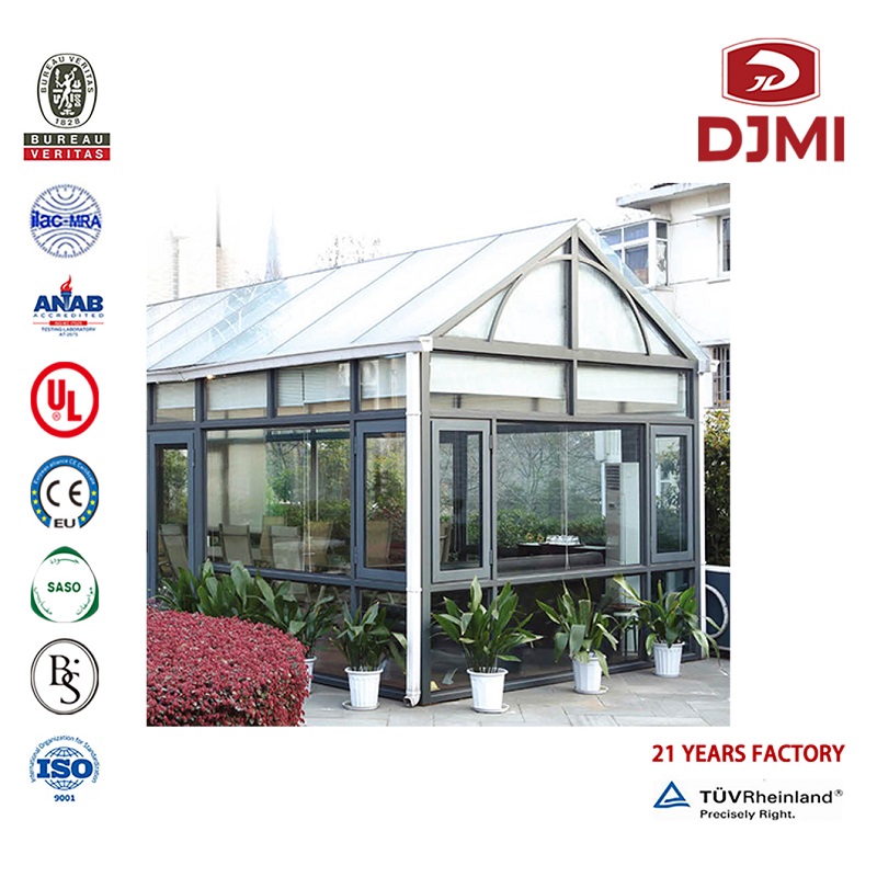 Design Aluminum Conservatory Glass Sunroom Multicual Aluminium Winter Winter Garden Balcony Tea House Glass Sun Room Professional Veranda Sunroom House Shanghai Factory Best Seller New Design Aluminum Glass Sun Room