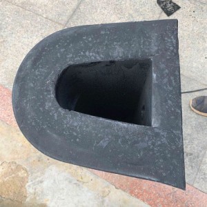 Puoliympyränmuotoinen kuvio Defensa Marina dock -sataman kumipuskuri, suorakaiteen muotoinen puskuri