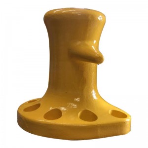 Munuaiset valurauta bollard, muokattu värjätty väri