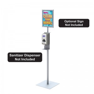 TMJ709 Tehdasvapaan Standing Metal Single Side Floor Hand Sanitizer Displayer Display Rack