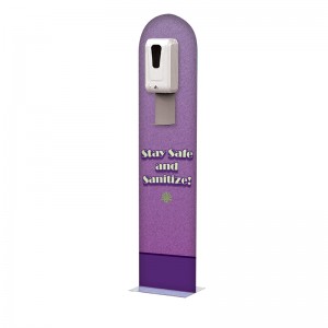 TMJ713 Lattian Standing Hand Sanitizer Displayer Stand with Holder Portable Hand Saniting Stand Display