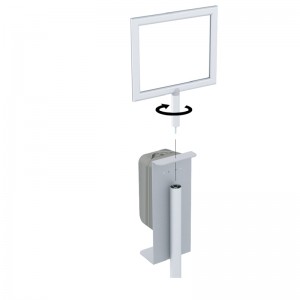 TMJ713 Lattian Standing Hand Sanitizer Displayer Stand with Holder Portable Hand Saniting Stand Display