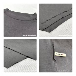 Rentoutunut muotoilu Minimalist Round Collar tyyli Sekoitettu hihan tyyli Satunnainen Kiinteä väri puuvilla ja liina ylisuuri tilaustyönä 12631 T-paidat