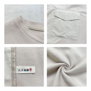 Rentoutunut muotoilu Minimalist Round Collar tyyli Sekoitettu hiha tyyli Satunnainen Kiinteä väri puuvilla ja liina ylisuuri tilaustyönä 12635 Hikishirtit