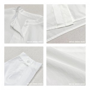 Rentoutunut muotoilu Minimalistinen tyylinen tavallisen tavallisen tavallisen tasaisen värin Raivattu ylisuuri erikois 17718 Pyöreän kauluksen paita