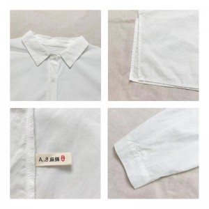 Rentoutunut muotoilu Minimalistinen tyylinen tavallisen tavallisen tavallisen tasaisen värin raidallinen Ohitettu erikoisuus 17832: n löysä paita