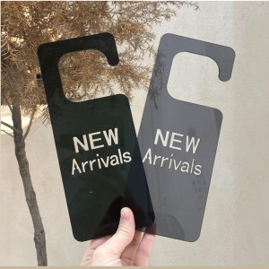 TMJ PP-539 Mukautettu akryyliarkku merkkimerkki kevyt ylellisyysvaatekaupan koriste hintalappu luova mainostaulu