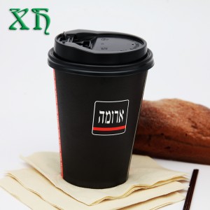 12oz yhden seinän musta väri teehinta kannellinen kannu