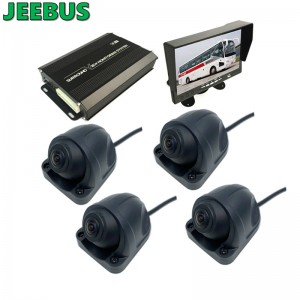 AHD 1080P -seuranta 3D 360-lintunäkymällä, kaikki pyöreät kamerajärjestelmät pakettiauto-kuorma-autoille