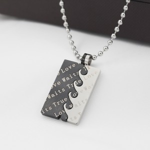 Tukkumyynti ruostumattomasta teräksestä valmistettu kaksi-yhdessä-rakkauden riipus-kaulakoru