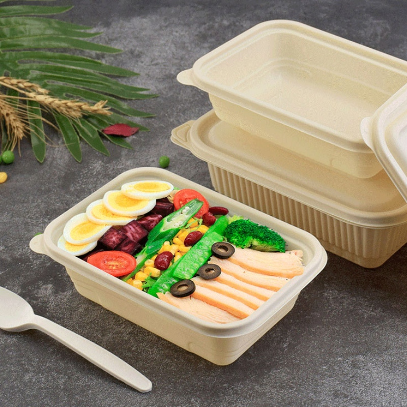 Räätälöidyn kokoinen pakkauskompostoitava kertakäyttöinen pikaruoka-astia bento-kaupan takeaway-maissitärkkelykselle biohajoava ruoka-aine