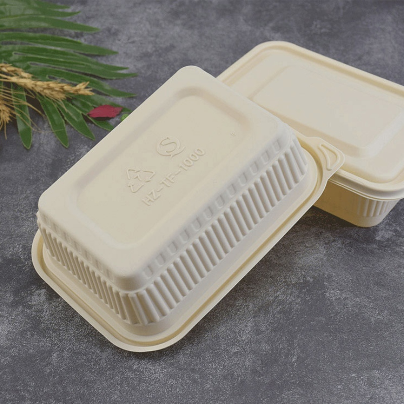 Räätälöidyn kokoinen pakkauskompostoitava kertakäyttöinen pikaruoka-astia bento-kaupan takeaway-maissitärkkelykselle biohajoava ruoka-aine
