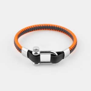 Braided Leather Bracelet Womens Rannekoru Stainless Steel Wristband