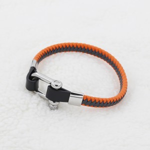 Braided Leather Bracelet Womens Rannekoru Stainless Steel Wristband