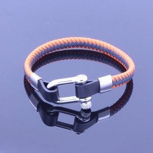 Braided Leather Bracelet Womens Rannekoru Stainless Steel Wristband