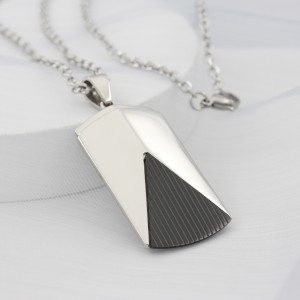 Stainless Steel Mens Jewellery Two Tone Black Plating Necklace Good Gift for Aviomies