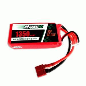 HD POWER 1350mAh 35C 3S 11.1V lipoastia