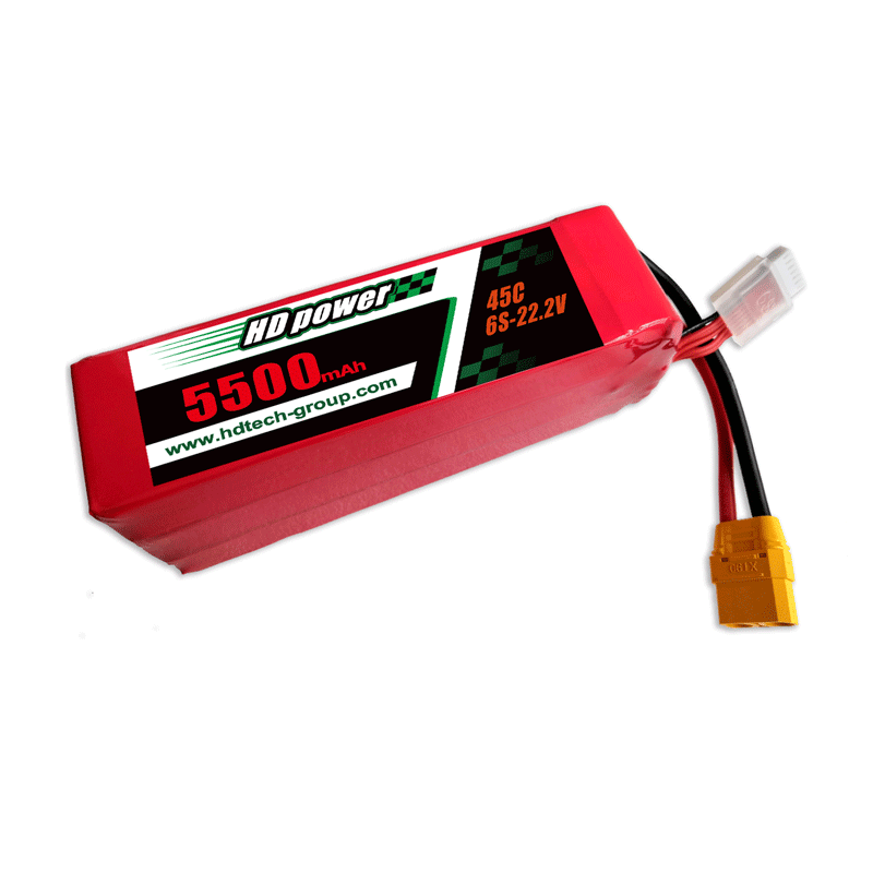 HD POWER 5500mAh 45C 6S 22.2V rasvaakku