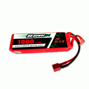HD POWER 1800mAh 75C 3S 11.1V lipoastia