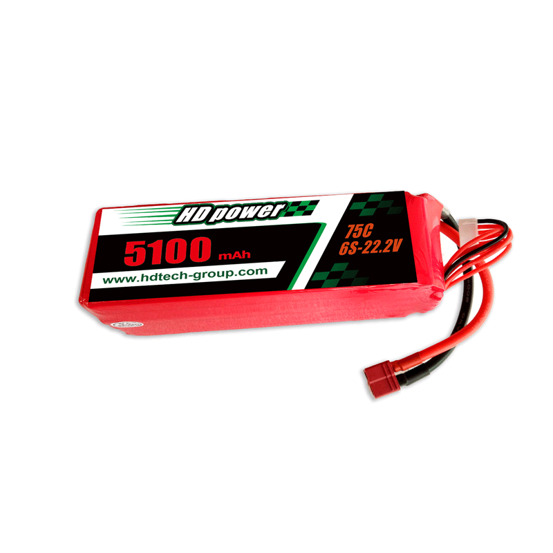 HD POWER 5100mAh 75C 6S 22,2 V lipoakku