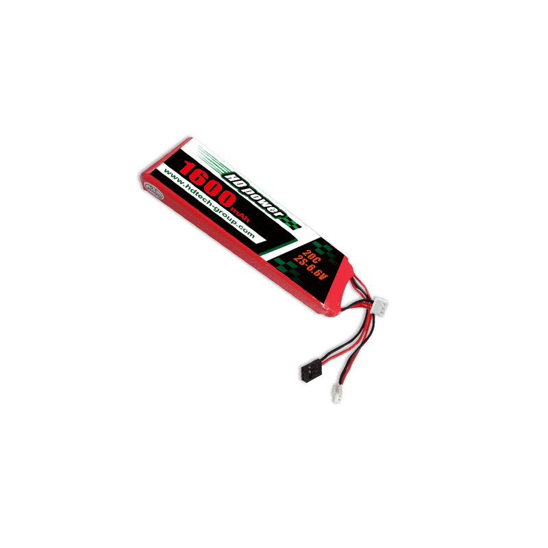 HD POWER 1600mAh 20C 2S 6.6V LiFe -akku vastaanottimelle ja lähettimelle