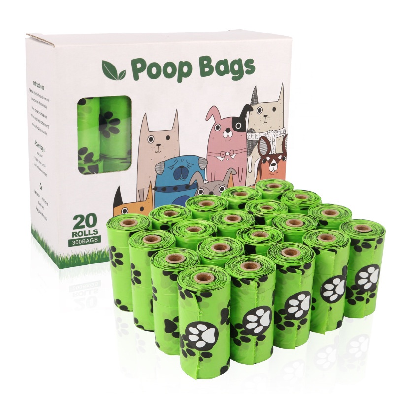 Maissijarkkelys Koostuva maissitärkkelys Lemmikkieläinten jätteet, biologisesti hajoavat koirakakkapussi, kertakäyttöinen Eco Friendly Dog Waste Bag