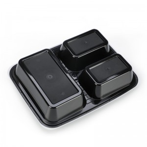 Kertakäyttöiset pyöreät PP-muoviset elintarviketoimitussäiliön muoviset säilytyspakkauslaatikot kannella