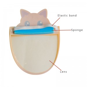 Turvallinen suojaava kasvosuojussuoja kasvosuojavisiiri elastinen kasvosuojus läpinäkyvä lapsille