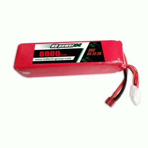 HD POWER 8000mAh 6S 35C 22.2V UAV: ​​lle
