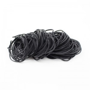 Tehtaan suora myynti erittäin joustava, hyvä joustavuus, musta kuminauha, halkaisijaltaan 38 mm: n vihannesvanteinen kumirengas