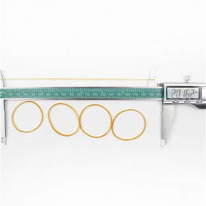 Erittäin joustava anti-aging keltainen läpinäkyvä kuminauha tehtaan tukku mukautettava kumirengas