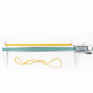 Tehdas räätälöity luonnonkumi keltainen läpinäkyvä korkea elastisuus vahva sitkeys anti-aging teollisuuden kuminauha