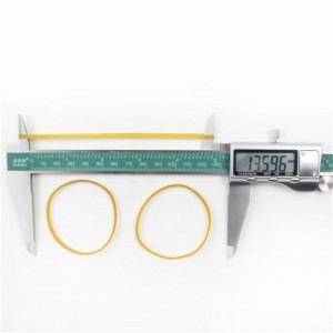 Valmistaja-räätälöity laajennettu luonnollinen keltainen läpinäkyvä kestävä korkea elastisuusrapu sitova kuminauha